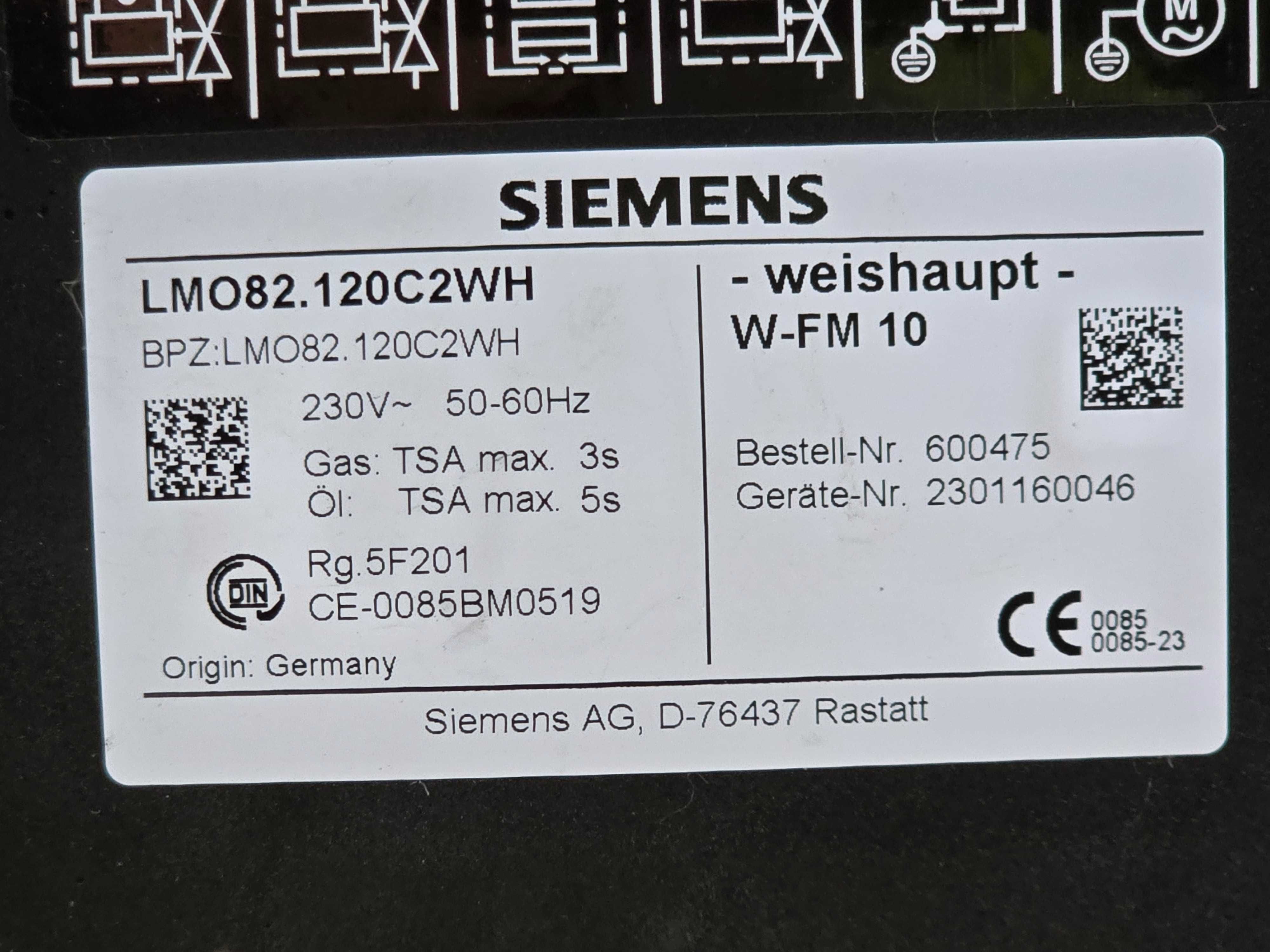 Palnik olejowy Weishaupt WL 20/2-C Z 70-200kW 2-stopn.  rok prod. 2008