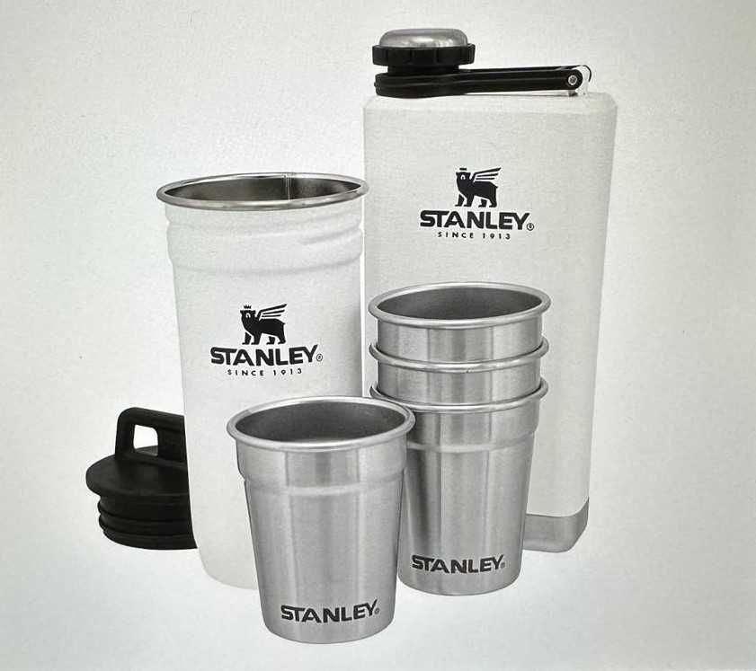 STANLEY Zestaw piersiówka Adventure Steel Shots+Flask Gift Set (biały)