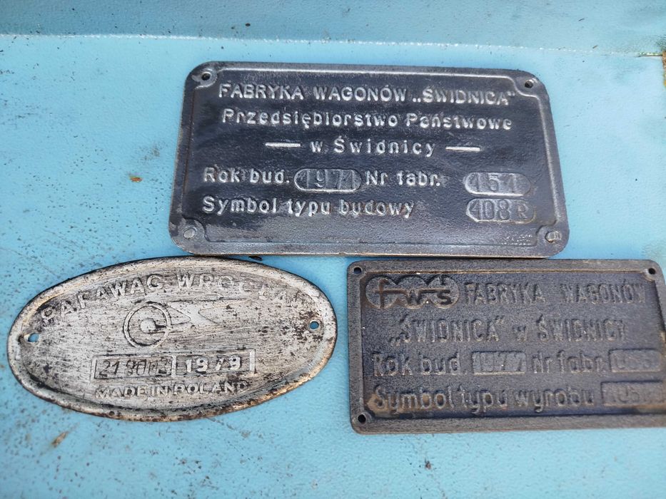 stare tablice PKP z wagonu  3 szt PRL