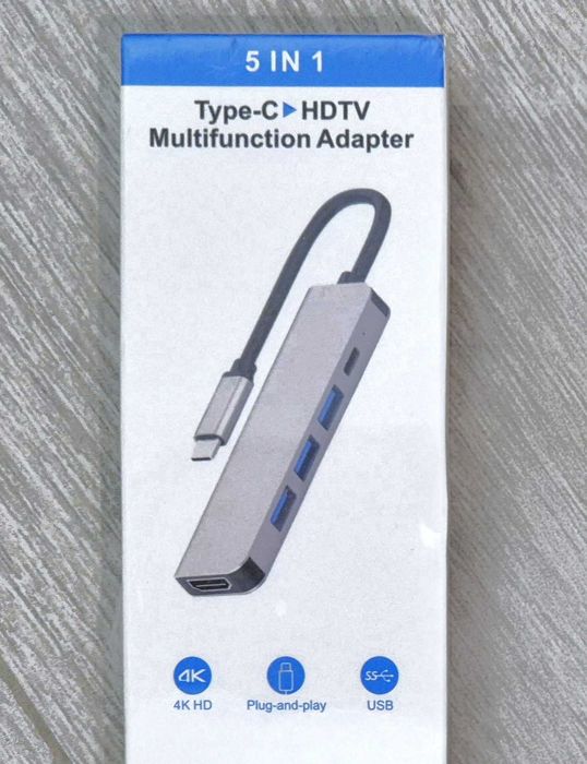 5-в-1 хаб док-станція HDMI USB PD87W