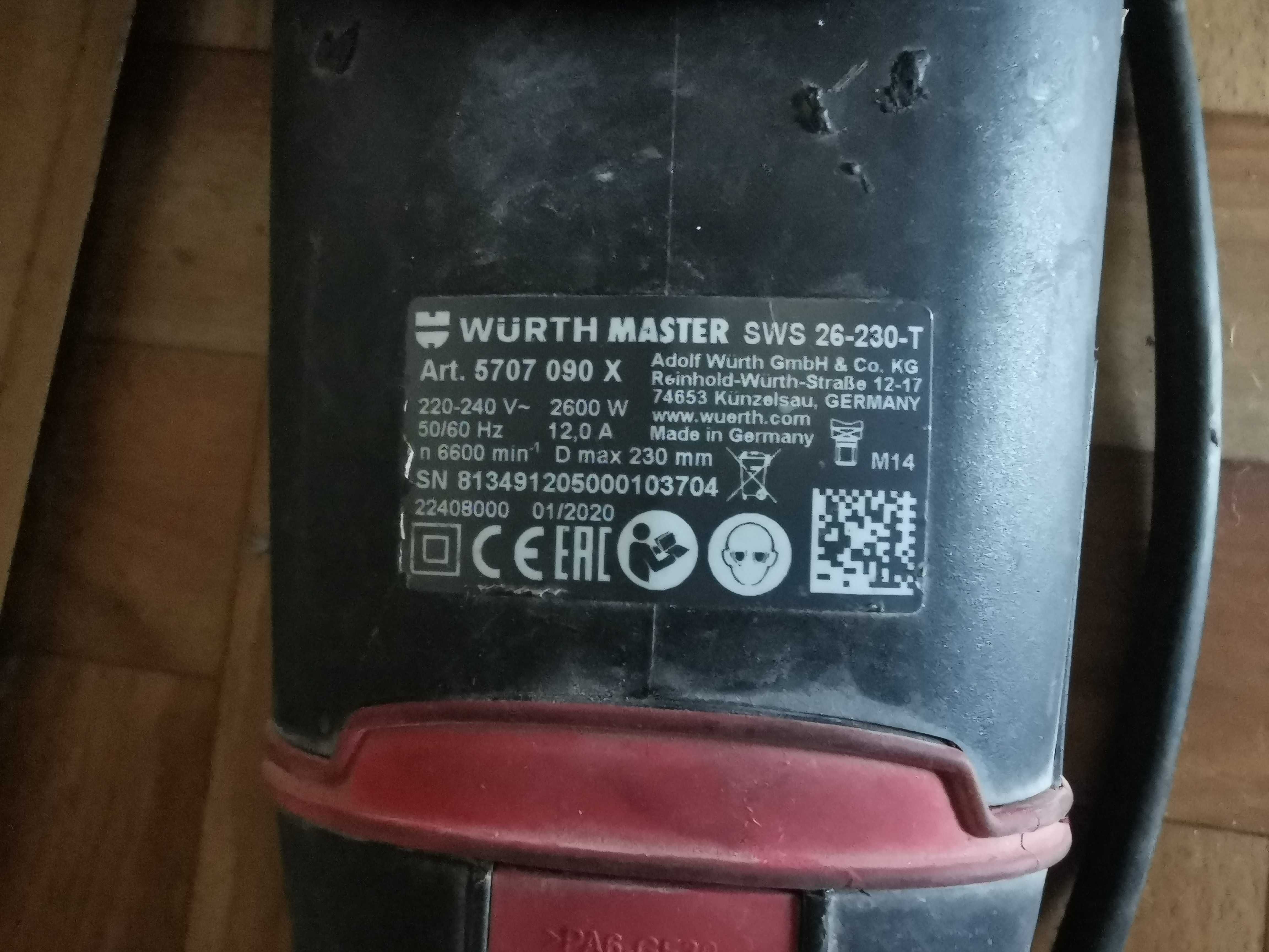 szlifierka WURTH SWS 26-230-T 2600W