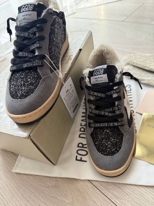 Теплые кеды GGDB (зимові кеди Golden Goose)