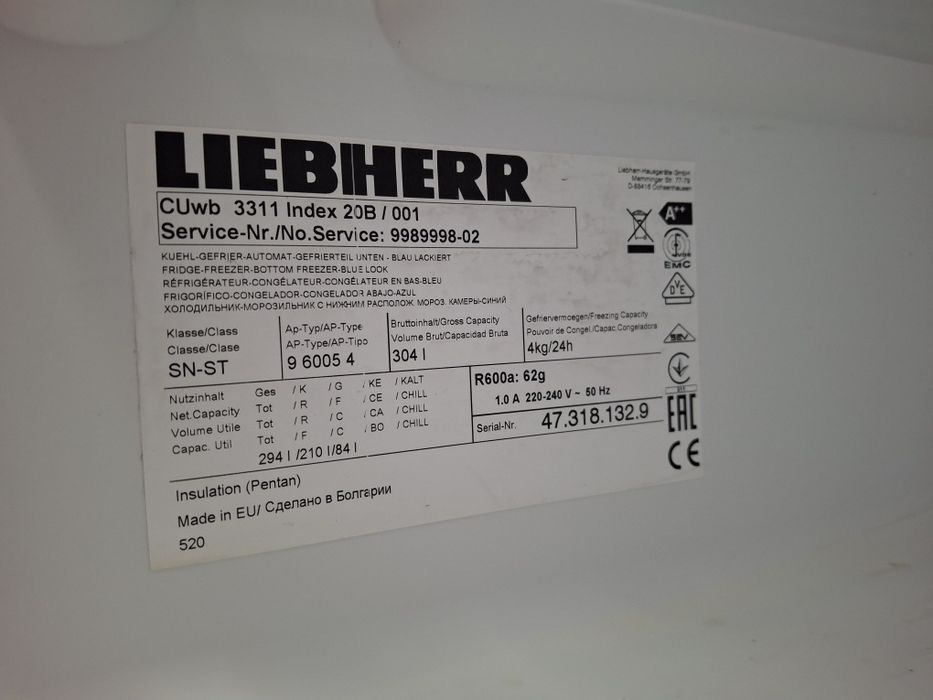 Холодильник Liebherr model CUwb3311