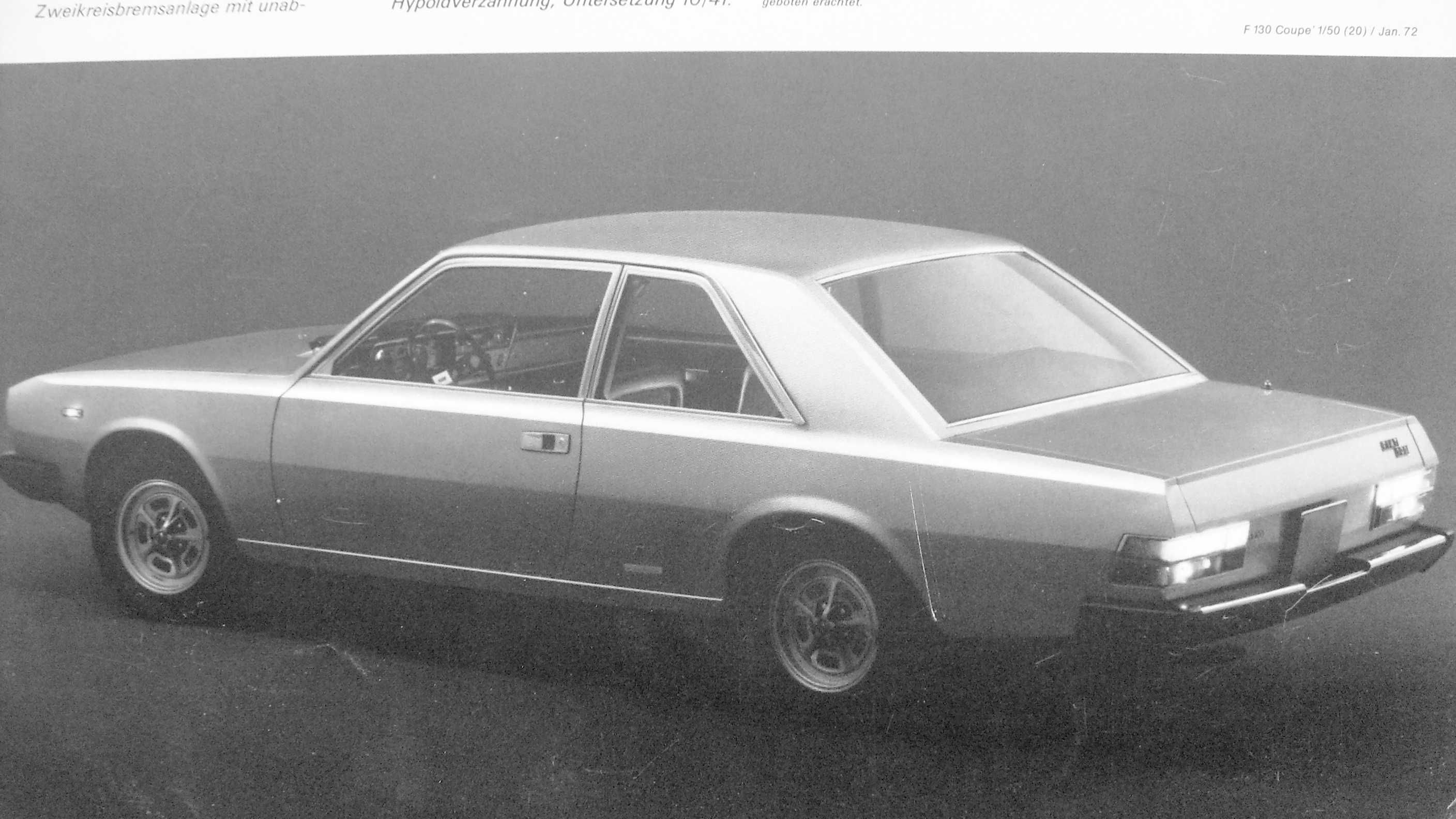 FIAT 130 COUPE 3200 - prospekt 1972 - duży format * RABATY 10% !