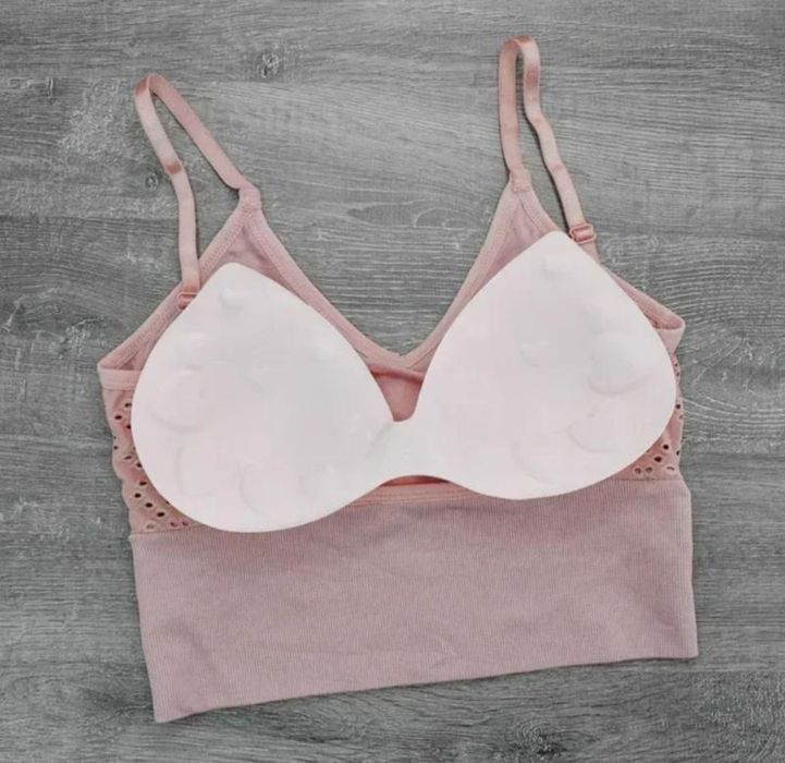 Пудровий топ бретелі регулюються