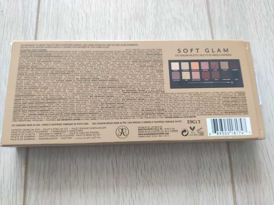 Anastasia Soft Glam nowa oryginalna paleta + gratis pomadka