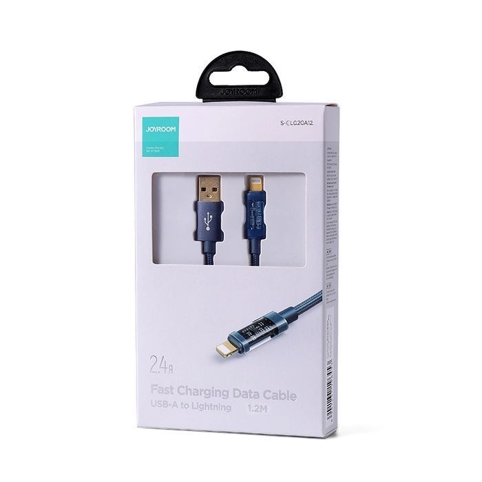 Joyroom kabel USB - Lightning 2,4A 20W 1,2m niebieski