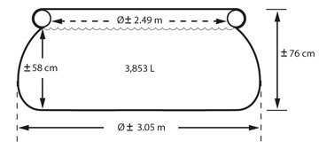 Basen ogrodowy rozporowy 305x76 cm 1w1 INTEX