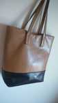 Mala (Shopper) bege e azul marinho MO