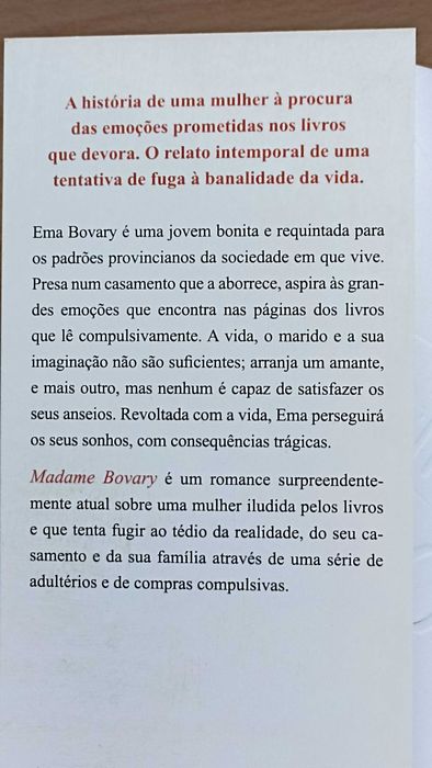 Livro "Madame Bovary" de Gustave Flaubert e prefácio de Clara F. Alves