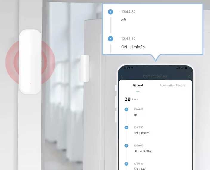 Датчик открытия дверей-окно zigbee