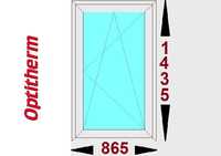 Okna PCV Sonarol Moderntherm 865 x 1435 O30 typowe wymiary od ręki