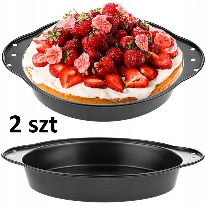 Forma do pieczenia blacha do ciasta tarty zestaw 2 szt Powystawowe