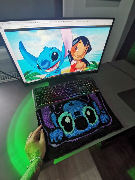 Podkładka pod klawiaturę, tufting