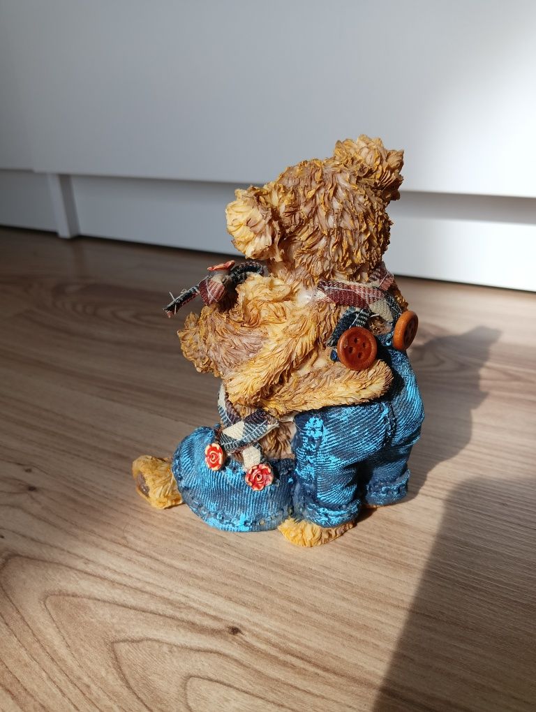 Ozdoba ceramiczna 'Przytulające się misie' Vintage