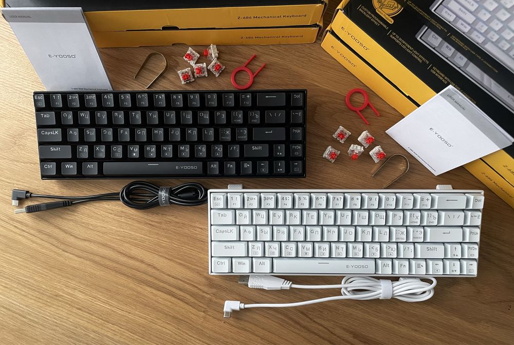 НОВІ Механічні Клавіатури E-YOOSO Z686RGB (RED SWITCH)