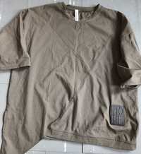 Bawełniana bluzka w kolorze khaki