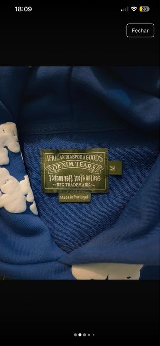 camisola denim tears azul