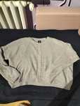 Szeroki sweter szary