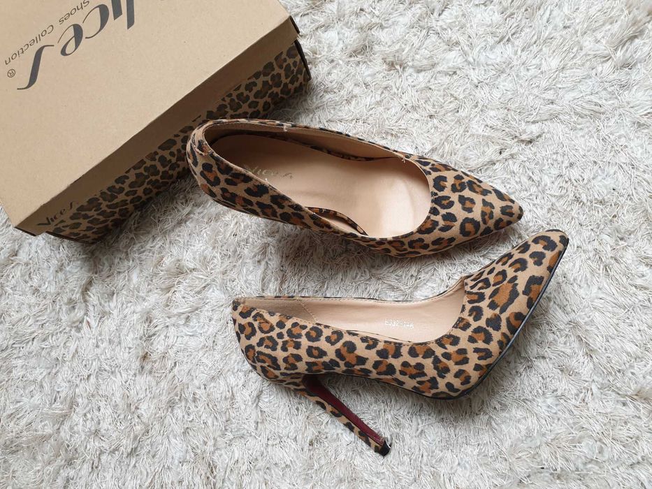 Nowe szpilki w panterkowy wzór pantera animal print