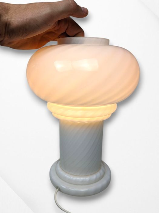 Lampa stołowa vintage grzybek | szkło Murano Space Age | lata 70.