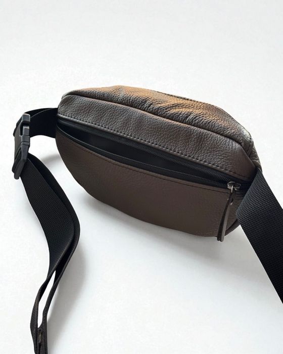 Шкіряна чоловіча сумка бананка|мужская кожаная сумка бананка барсетка