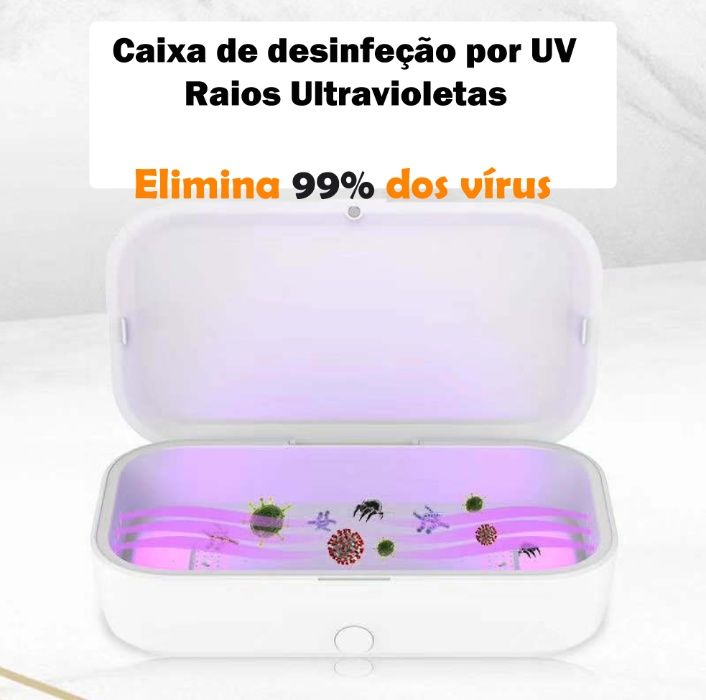 Desinfecta virus elimina 99% esterilizador uv telemóvel chaves oculos