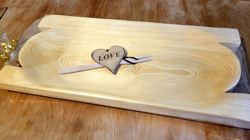 Koryta z drewna TACE na jedzenie GRILL  komplet 2 szt 60 cm