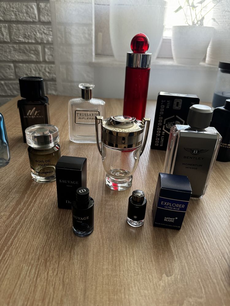 Puste buteleczki, flakony perfum - Dior, Plein, Bentley, Pako Rabanne