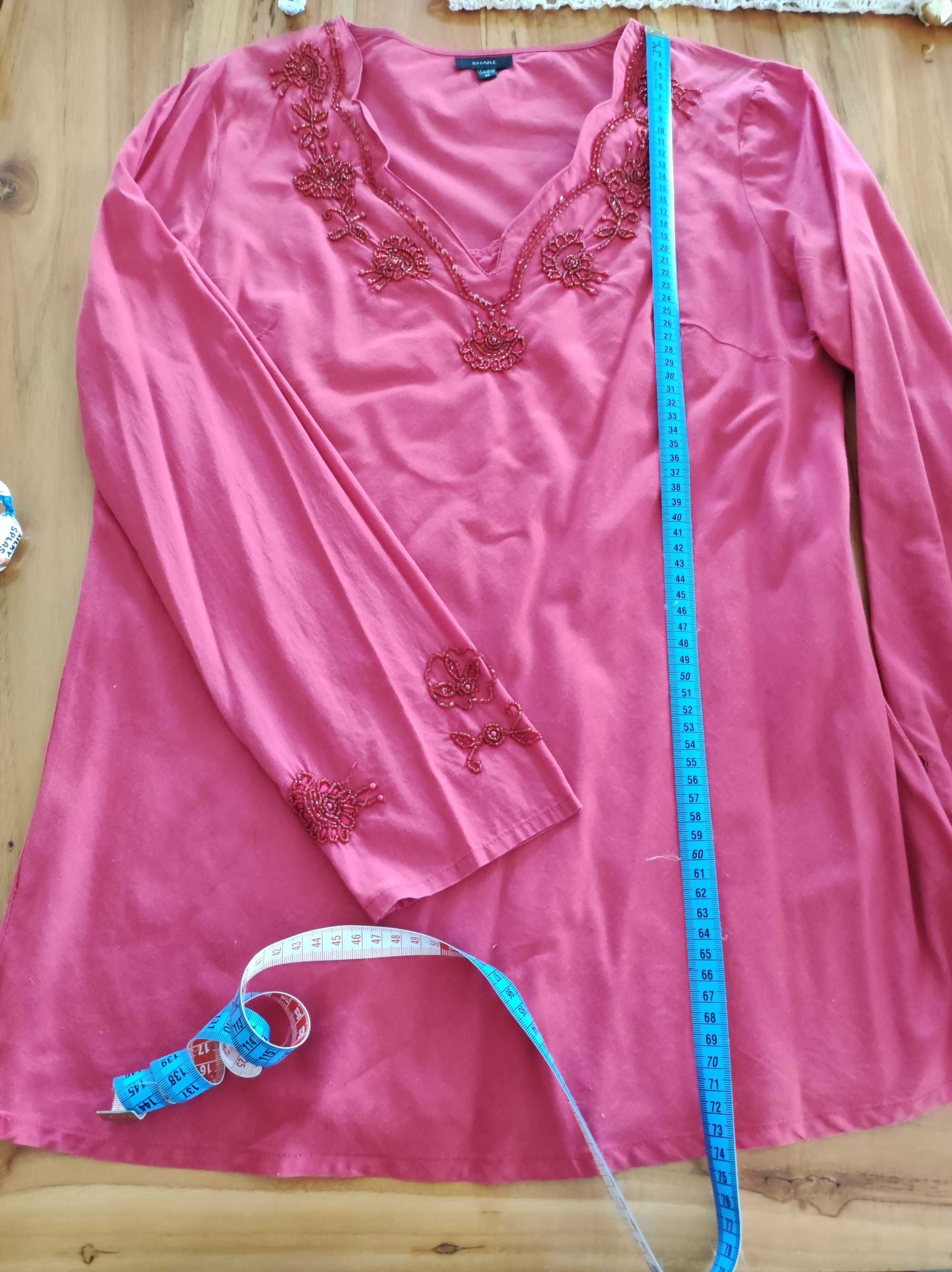 Śliczna tunika-bluzka firmy Share w kolorze fuksji M/L.