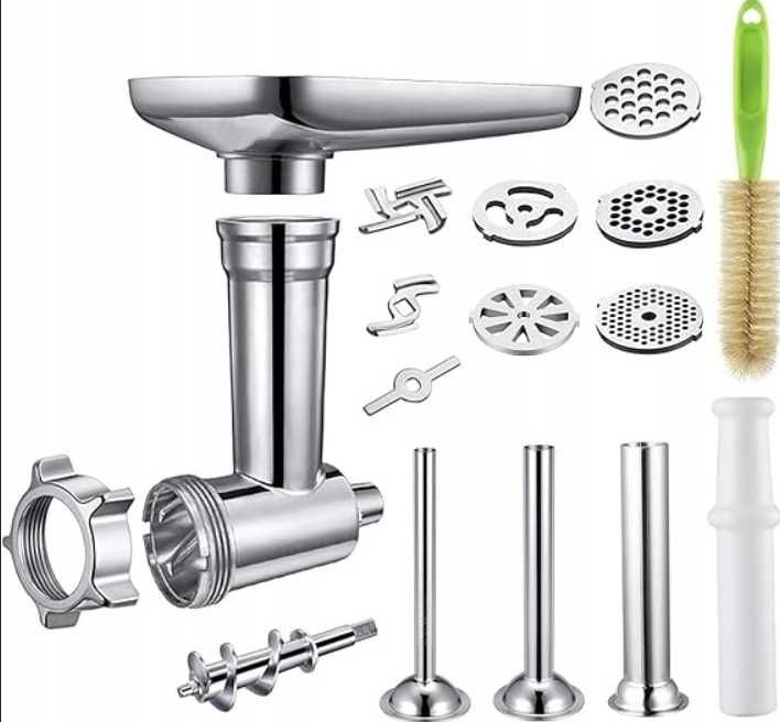 Akcesoria do Mielenia Mięsa do Mikserów KitchenAid 5Tarcz 3Rurk 2Ostrz