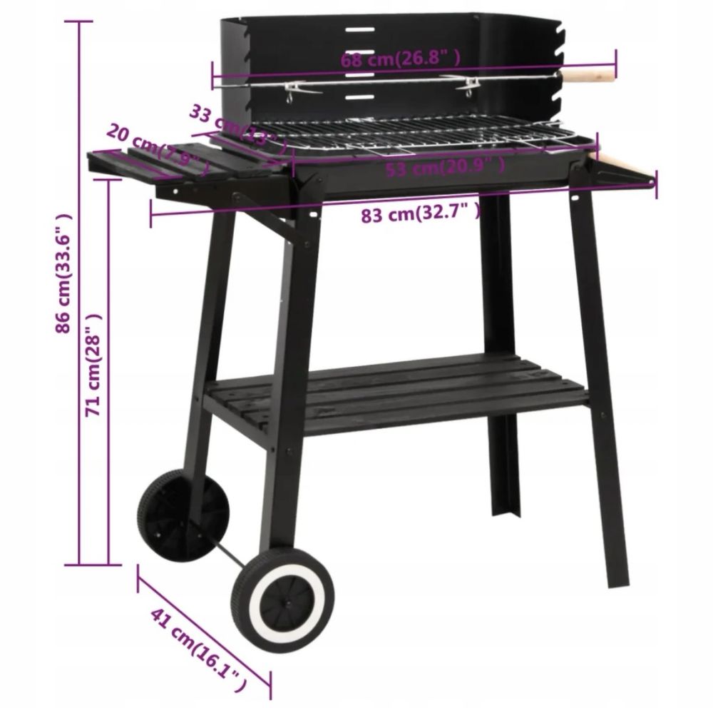 Grill węglowy  na kółkach
