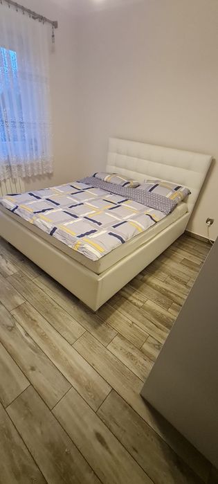 REZERWACJA Łóżko tapicerowane drewniane Excellent Meble 160x200 z mate