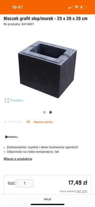 Sprzedam bloczek ogrodzeniowy