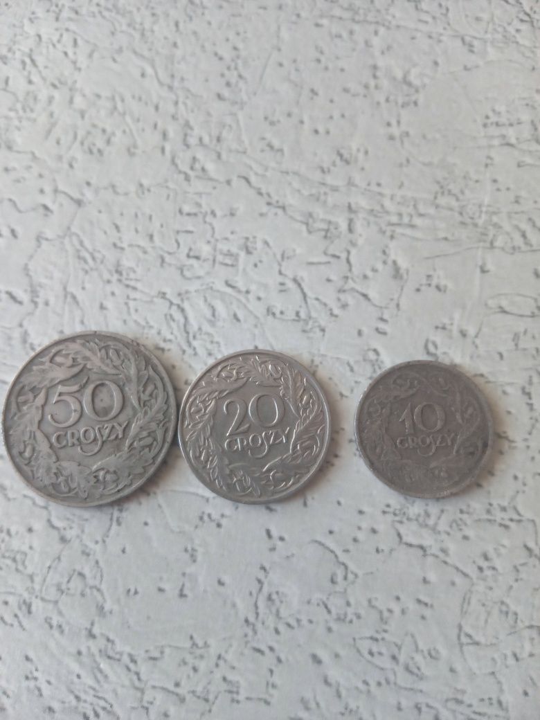 Monety 1923  monety 1929 1zl 50 gr 20 gr