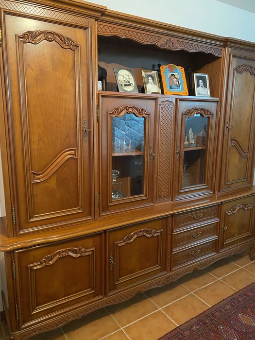 Conjunto completo de sala em madeira cerejeira