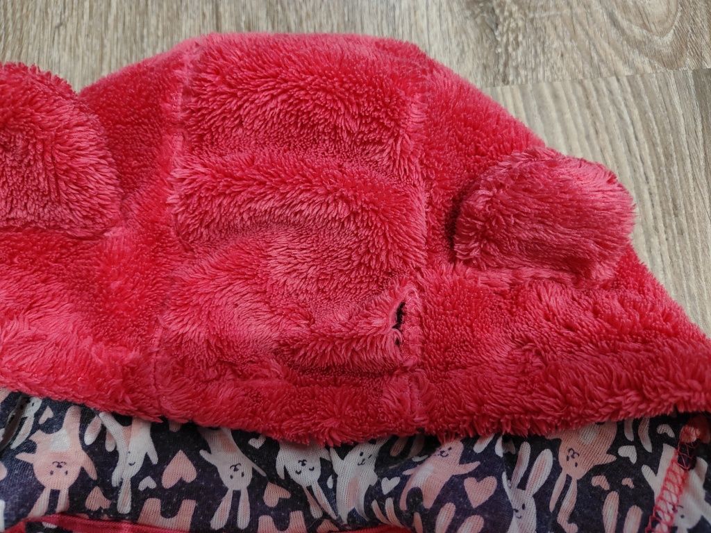 Ciepła bluza z kapturem rozpinana Bugs&Hugs dziewczynka 104