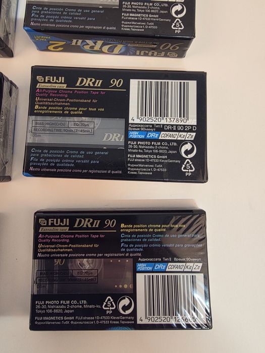Fuji Dr II type II chrom 90 min . 10 sztuk.  Kaseta magnetofonowa
