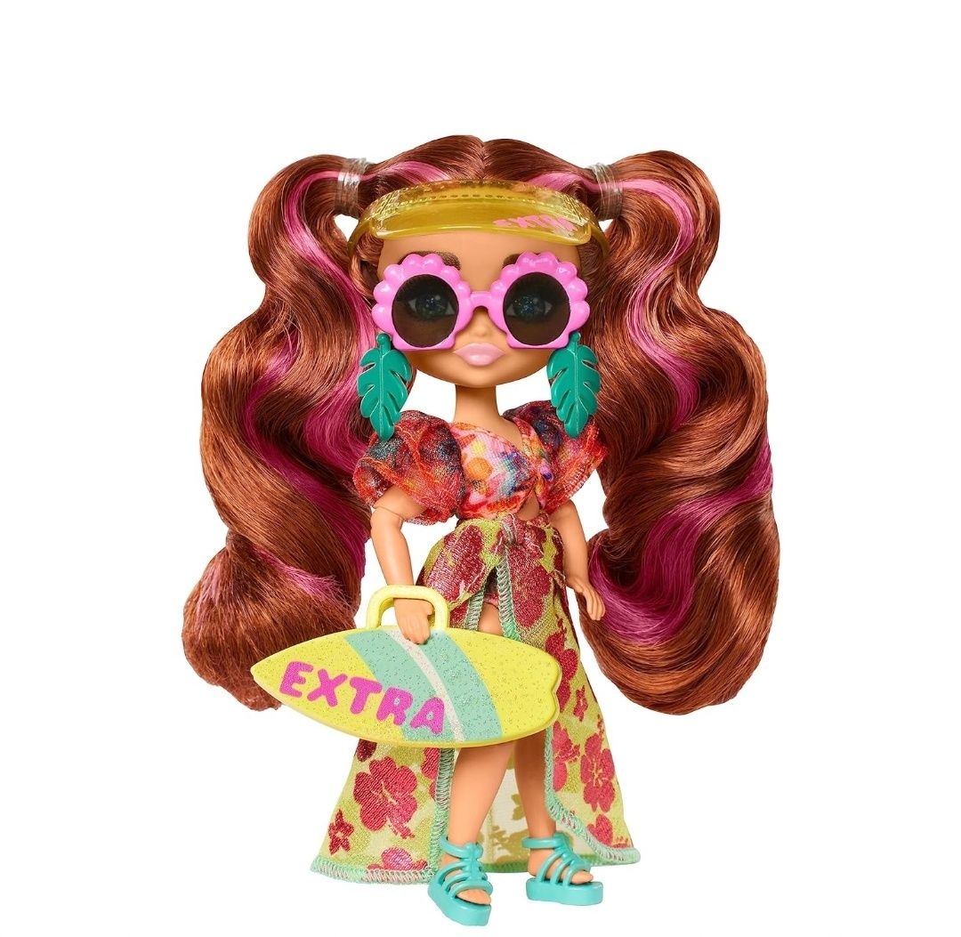 Барбі Barbie Extra Fly Minis Travel Doll, Beach Look