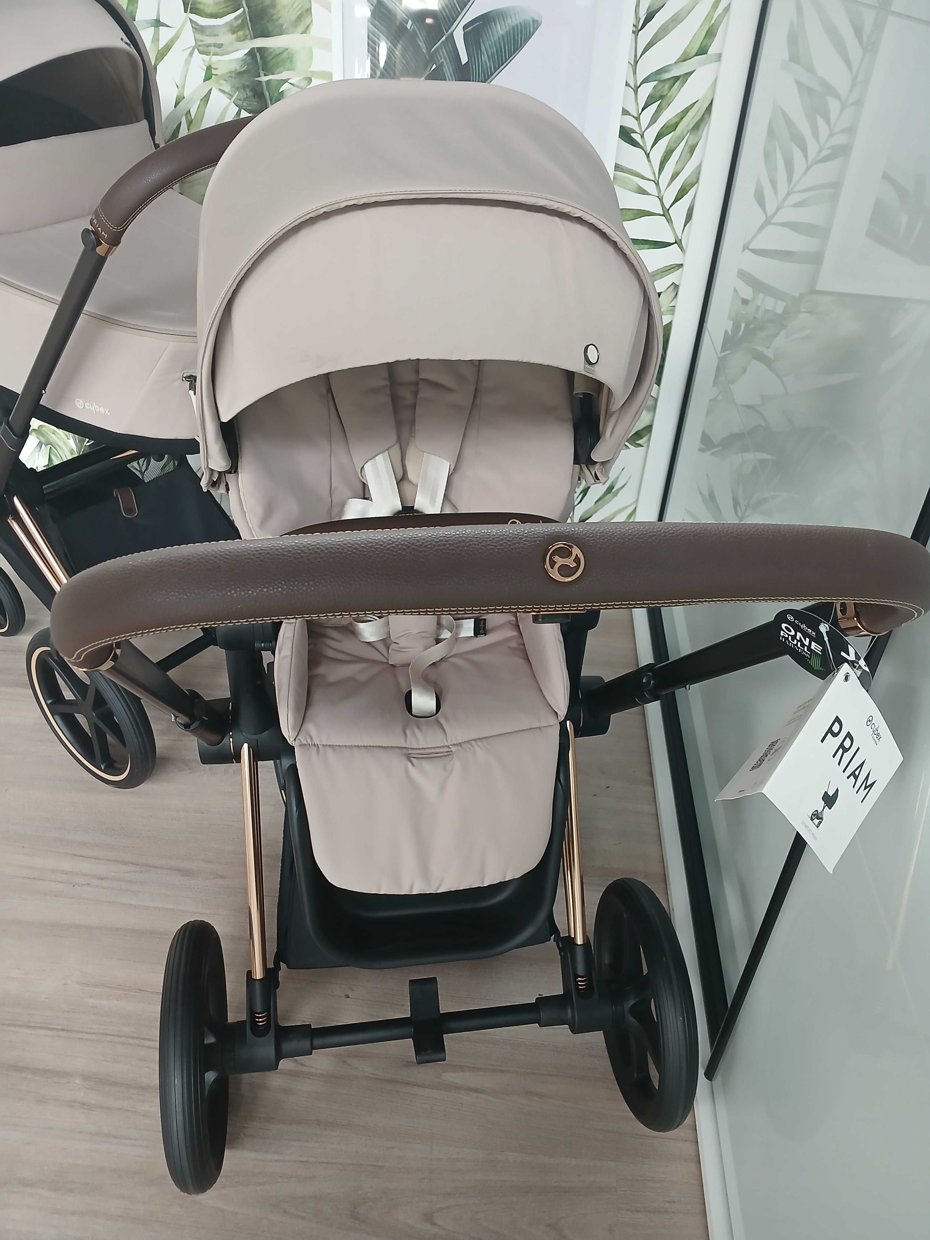 Wozek Cybex Priam 4.0 Cozy Beige zestaw 2w1 rosegold