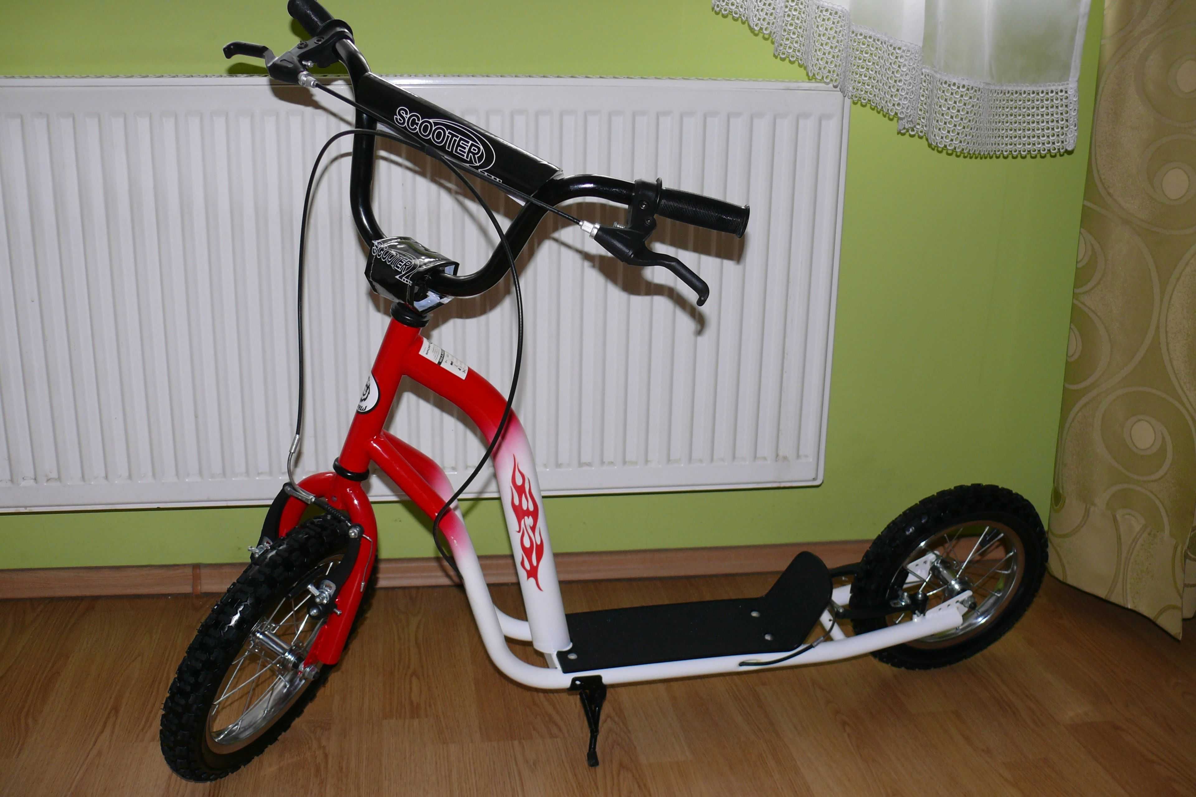 Hulajnoga Scooter duze pompowane kola 14"/12"