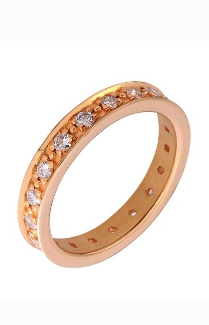 Золотое кольцо  с бриллиантами по кругу~0.4кт Сертификат