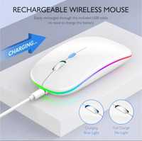 Cicha mysz RGB bluetooth, 2,4Ghz 500mAh bezprzewodowa