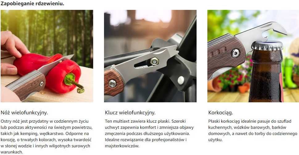 Multitool Raxco narzędzie wielofunkcyjne, 8w1, Na prezent