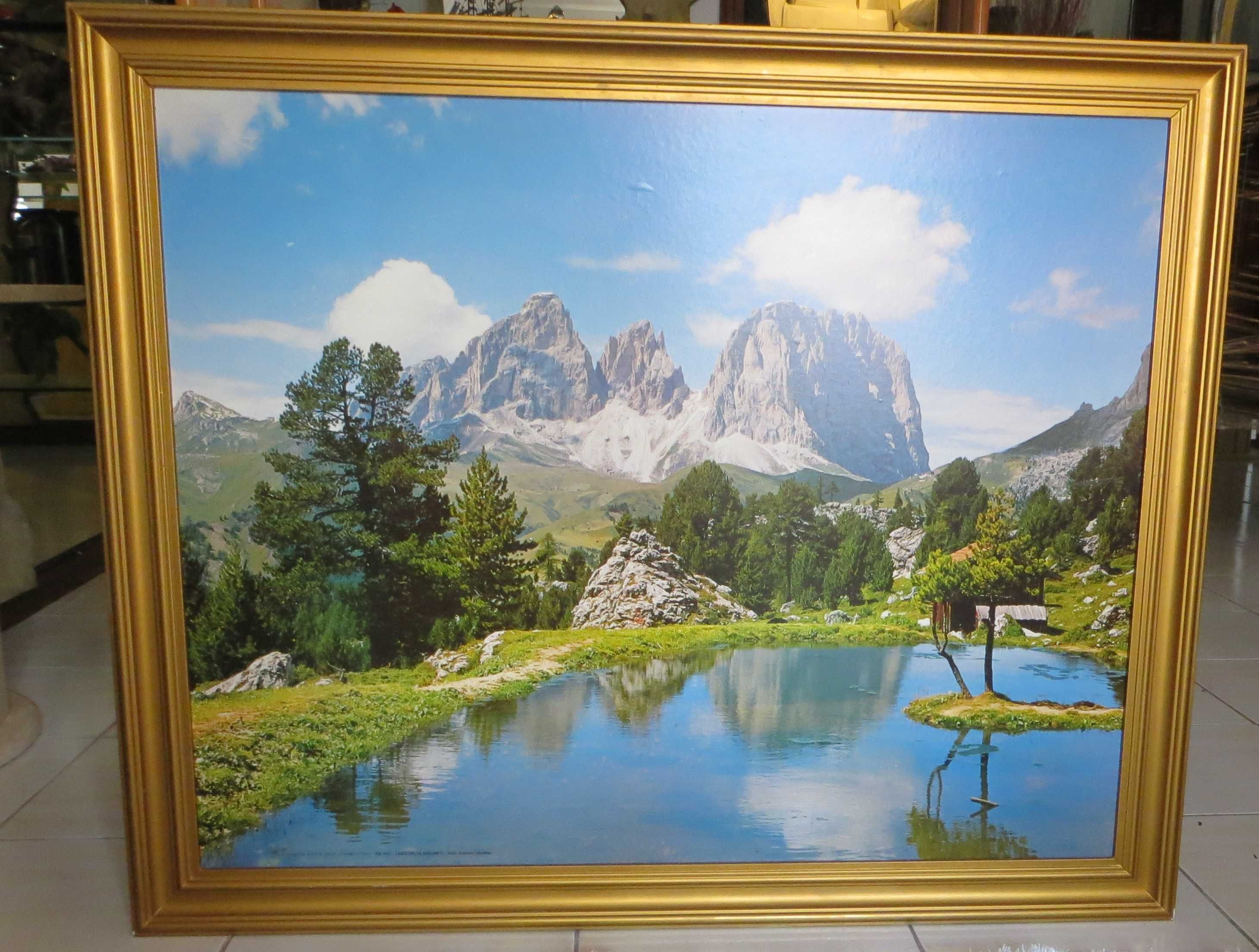 Quadro Lago Delle Dolomiti, Giuseppe Ghedina Espec. Afligida Certif.