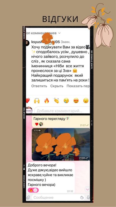 Відео привітання/монтаж/фотофильм/слайд-шоу/видеопоздравление/слайдшоу