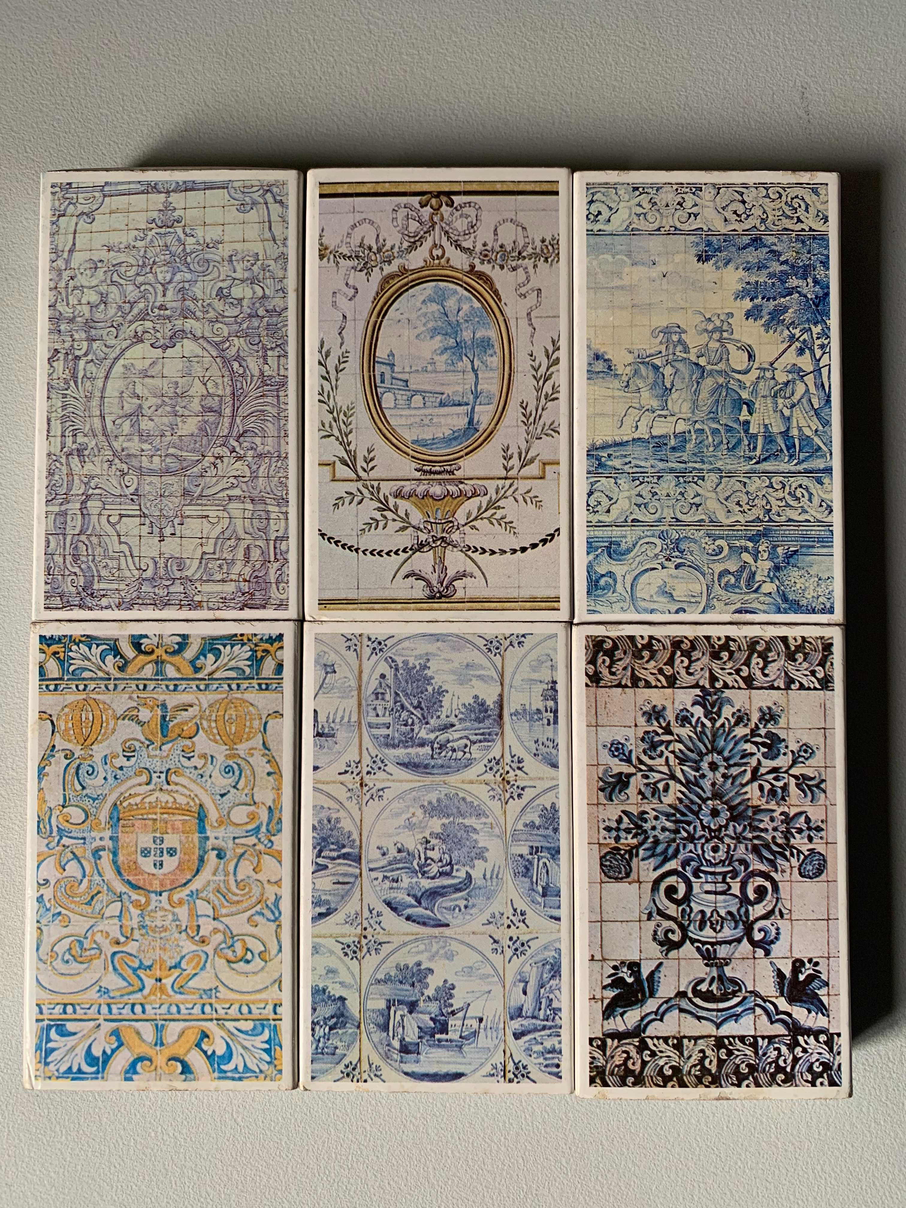 Conjunto de 6 Caixas de Fósforos Antigas - Painéis de Azulejos