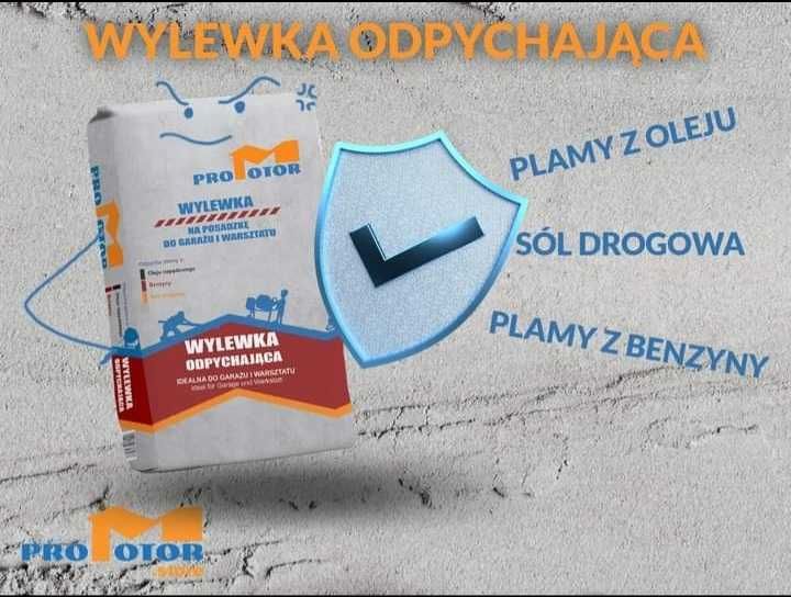 Plamoodporna wylewka: tarasy, garaże...benzyna, olej, sól, kwasy