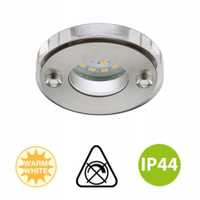 Briloner Oprawa sufitowa LED typu downlight, matowe, niklowane, szkło