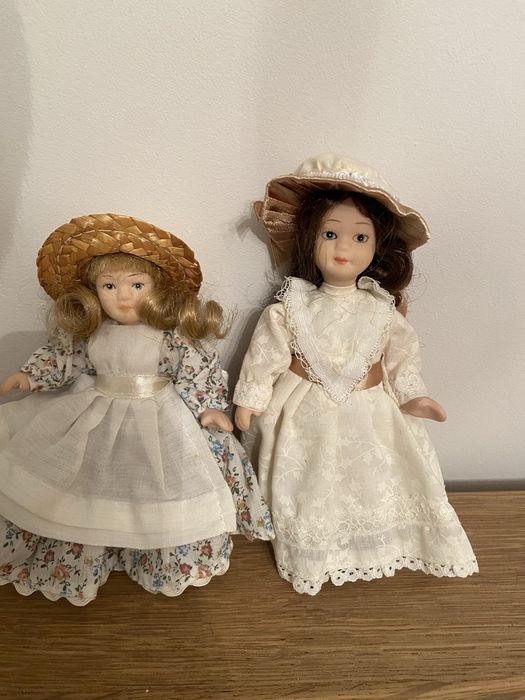 Lalki porcelana 2 sztuki kolekcjonerskie